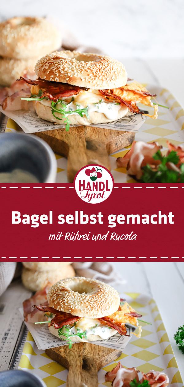 Sesam-Bagel mit Rührei und Speck - HANDL TYROL